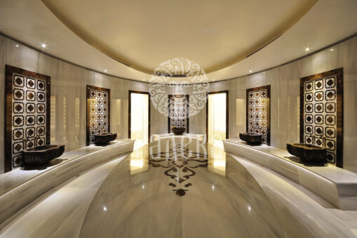 FACING OF WALLS, CEILINGS AND FLOORS OF HAMMAMS WITH STONE AND MOSAIC