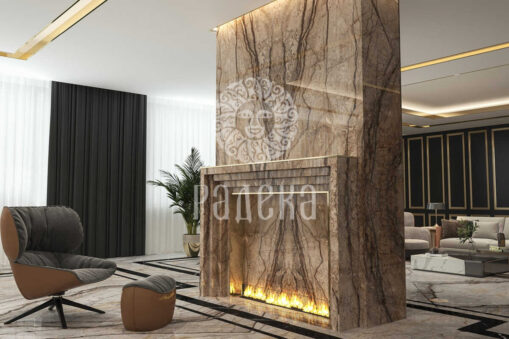 DESIGN AND FINISHING OF FIREPLACES WITH NATURAL STONE